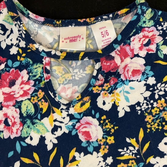 Extremely Me - Navy Blue Multicolor - Floral - Dress Size 5/6 - Picture 2 of 10